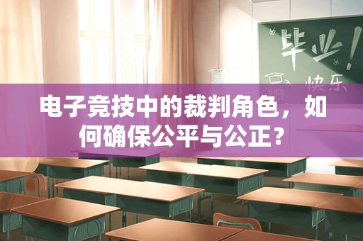 电子竞技中的裁判角色，如何确保公平与公正？