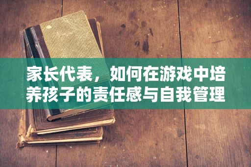 家长代表，如何在游戏中培养孩子的责任感与自我管理能力？