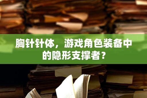 胸针针体，游戏角色装备中的隐形支撑者？