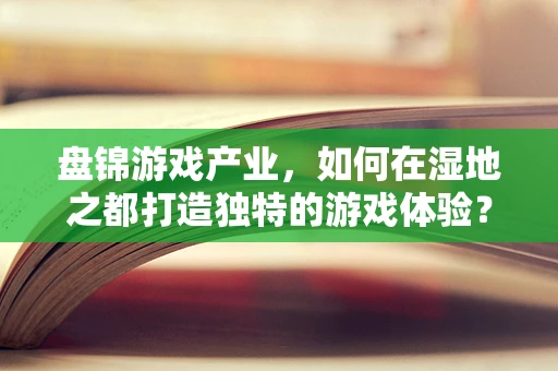 盘锦游戏产业，如何在湿地之都打造独特的游戏体验？