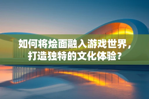 如何将烩面融入游戏世界，打造独特的文化体验？