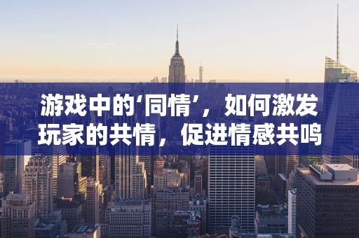 游戏中的‘同情’，如何激发玩家的共情，促进情感共鸣？