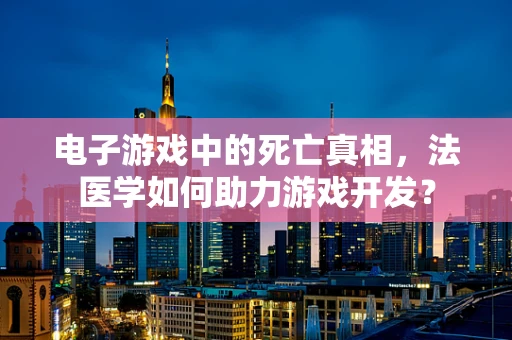 电子游戏中的死亡真相，法医学如何助力游戏开发？