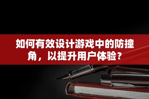 如何有效设计游戏中的防撞角，以提升用户体验？