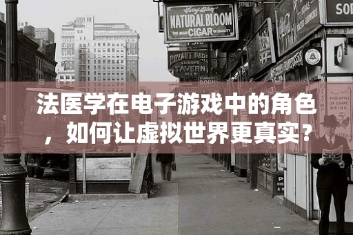 法医学在电子游戏中的角色，如何让虚拟世界更真实？