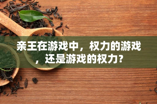 亲王在游戏中，权力的游戏，还是游戏的权力？